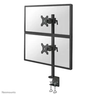 NEOMOUNTS Stalak za 2 monitora FPMA-D700DV, stolni, vertikalni, crni, 10"-27"